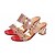 cheap Women&#039;s Sandals-Women&#039;s Sandals Clogs &amp; Mules Glitter Crystal Sequined Jeweled Dress Geometric Block Heel Sandals Summer Crystal Block Heel Chunky Heel Pointed Toe Vintage PU Loafer Red Blue Gold