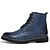 baratos Botas para Homem-Masculino sapatos Couro Pele Primavera Verão Outono Inverno Curta/Ankle Botas da Moda Botas Cadarço Para Casual Cinzento Marron Azul