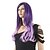 abordables Perruques de déguisement-Perruque Synthétique Ondulé Ondulé Perruque Long Violet Cheveux Synthétiques Femme Cheveux Colorés Violet