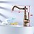 abordables Grifería para lavabos-Bathroom Sink Faucet - Standard Antique Brass Deck Mounted One Hole / Single Handle One HoleBath Taps