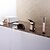 voordelige Badkranen-Badkraan - Antiek Olie-Gewreven Brons Romeins bad Keramische ventiel Bath Shower Mixer Taps / Messing / Single Handle drie gaten
