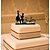 זול עוגות מסיבת חתונה-נושא קלאסי חתונה ערבב והתאם אקרילי זוג קלסי פרח 1 pcs שחור