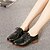 זול נעלי אוקספורד לנשים-בגדי ריקוד נשים נעליים דמוי עור סתיו נוחות נעלי אוקספורד שטוח בוהן עגולה שרוכים ל קזו&#039;אל שחור בז&#039; חום בורדו
