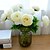 voordelige Kunstbloemen-1 1 Tak Polyester / Kunststof Camellia Bloemen voor op tafel Kunstbloemen 15.3inch/39cm