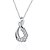 cheap Necklaces-Women&#039;s Crystal Pendant Necklace Ladies European Fashion Sterling Silver Zircon Cubic Zirconia White Necklace Jewelry For Party Daily Casual / Silver Plated / Silver Plated