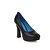 billige Højhælede sko til kvinder-Hæle-laklæder-Plateau-Dame-Sort Beige-Kontor Formelt Fritid-Tyk hæl Platå