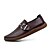 cheap Men&#039;s Slip-ons &amp; Loafers-Men‘s Loafers &amp; Slip-Ons Comfort Cowhide / Leather Casual Flat Heel Slip-on Black / Blue / Brown