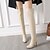 cheap Women&#039;s Boots-Women&#039;s Boots Spring / Fall / Winter Stiletto Heel Fashion Boots Casual Dress Office &amp; Career Zipper Leatherette White / Black / Beige