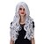billige Kostumeparykker-Syntetiske parykker Stil Lågløs Paryk Sølv Syntetisk hår Hvid Paryk uden dæksel Parykker