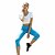 voordelige Nieuw in-CONNY Dames Strakke ronde hals 1 stuks Strakke hardloopbroek / Fitnessleggings - Zwart, Hemelsblauw Sport Short / Broekje / 3/4 maillot/Kuitbroek / Legging Yoga, Fitness, Gym Sportkleding Sneldrogend