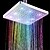 billige Dusjhoder med LED-lys-ledede fargerike lysende toppen spray / 8 tommer vannsparende toppdusj (abs plating)