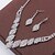 cheap Jewelry Sets-Women&#039;s Crystal Stud Earrings Choker Necklace Necklace / Earrings Fashion Crystal Earrings Jewelry Silver For Wedding Party