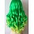 זול פאה לתחפושת-פאות קוספליי פאות סינתטיות פאות לתחפושות Body Wave Body Wave פאה ארוך ארוך מאוד ירוק שיער סינטטי בגדי ריקוד נשים ירוק