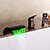 お買い得  浴槽用水栓金具-浴槽用水栓 - 近代の オイルブロンズ ローマンバスタブ セラミックバルブ Bath Shower Mixer Taps / 真鍮 / シングルハンドル三穴