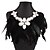 cheap Necklaces-Women&#039;s Crystal Citrine Statement Necklace Swan Fancy Statement Ethnic Bohemian European Feather Rainbow Purple Blue Black Brown Necklace Jewelry For Party Wedding Special Occasion Halloween Cosplay