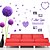 voordelige Muurstickers-Botanisch / Romantiek / Stilleven Wall Stickers Vliegtuig Muurstickers / 3D Muurstickers Decoratieve Muurstickers,PVC Materiaal