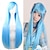 olcso Jelmezparókák-szintetikus paróka cosplay paróka egyenes egyenes paróka hosszú nagyon hosszú világoskék szintetikus haj női kék