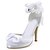 cheap Wedding Shoes-Women&#039;s Heels Platform Stiletto Heel Wedding Dress Party &amp; Evening Crystal Pearl Stretch Satin Summer White / Red / Ivory