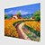 tanie Pejzaże-Hang-Malowane obraz olejny Ręcznie malowane - Krajobraz Pasterskie / Nowoczesny / Fason europejski Płótno / Rozciągnięte płótno