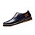 baratos Sapatos Oxford para Homem-Masculino Oxfords Pele Primavera Outono Rasteiro Preto Marron Azul Rasteiro