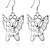 preiswerte Ohrringe-Damen Tropfen-Ohrringe Schmetterling Tier Schleife Personalisiert Europäisch Modisch Sterling Silber versilbert Ohrringe Schmuck Weiß Für Alltag Normal