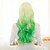 billige Syntetiske trendy parykker-Syntetiske parykker Bølget Bølget Parykk Grønn Syntetisk hår Dame