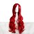 billige Kostymeparykk-syntetisk parykk cosplay parykk body wave body wave parykk lang veldig langt rødt syntetisk hår dame rød halloween parykk