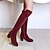 cheap Women&#039;s Boots-Women&#039;s Shoes Leatherette Fall / Winter Fashion Boots Boots Chunky Heel Round Toe Zipper Black / Almond / Burgundy