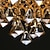 baratos Montagem Embutida &amp; Montagem Semi Embutida-4-luz 38 cm Apliques de Tecto Metal Dourado Tradicional / Clássico Regional 110-120V 220-240V / E12 / E14 / CE