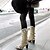 billige Damestøvler-Dame Høye hæler Cowboy/Westernstøvler Kampstøvler Original Lakklær Kunstlær Syntetisk Vår Høst VinterBryllup Avslappet Formell Fest/aften