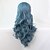 halpa Räätälöidyt peruukit-Synteettiset peruukit Pilailuperuukit Kihara Kihara Peruukki Sininen Synteettiset hiukset Sininen