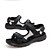 זול נעלי בנים-בנים נעליים עור קיץ סנדלים ל שחור / בז&#039;