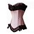 cheap Women&#039;s Sleep &amp; Lounge-Corset Women&#039;s Corsets Halloween Going out Club Black White Pink Overbust Corset Hook &amp; Eye Backless Patchwork