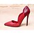 baratos Sapatos de Salto Alto de mulher-Feminino Saltos Couro Ecológico Verão Casual Salto Agulha Vermelho 10 a 12 cm