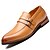 cheap Men&#039;s Slip-ons &amp; Loafers-Men‘s Business Comfort Leather Office &amp; Career / Casual Flat Heel Slip-On Black / Brown