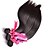 Недорогие Пучки волос в пакете-Индийские волосы Волосы Уток с закрытием Прямой силуэт Наращивание волос 4 предмета Черный