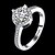 ieftine Inele la Modă-Pentru femei Band Ring Belle Ring Zirconiu Cubic High Crystal Argintiu Plastic Zirconiu Zirconiu Cubic Personalizat Vintage Modă Nuntă Petrecere Bijuterii / 18K Aur / Hipoalergenic