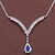 cheap Jewelry Sets-Women&#039;s Crystal Jewelry Set Drop Earrings Pendant Necklace Pear Cut Solitaire Halo Drop Ladies Fashion Elegant Bridal everyday Iced Out Sterling Silver Rhinestone Earrings Jewelry White / Blue For