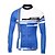 voordelige Damesfietskleding-TASDAN Voor heren Wielrenshirt Winter Polyester Fietsen Shirt Sneldrogend Ademend Achterzak Sport Effen Kleur Blauw Bergracen Wegwielrennen Kleding Wielrenkleding / Lange mouw / Rekbaar