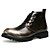 ieftine Cizme Bărbați-Bărbați Nappa Leather / Imitație de Piele Iarnă Confortabili / Pantofi formale Cizme Plimbare Cizme / Cizme la Gleznă Auriu / Negru / Vișiniu / Party &amp; Seară / Dantelă / Party &amp; Seară