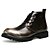 baratos Botas para Homem-Homens Pele Napa / Courino Inverno Conforto / Sapatos formais Botas Caminhada Botas Curtas / Ankle Dourado / Preto / Vinho / Festas &amp; Noite / Cadarço / Festas &amp; Noite