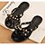 cheap Women&#039;s Slippers &amp; Flip-Flops-Women&#039;s Slippers &amp; Flip-Flops Summer PVC Casual Flat Heel Rivet Black Blushing Pink Walking