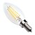 olcso Izzók-6db Izzószálas LED lámpák 380 lm E12 C35 4 LED gyöngyök COB Tompítható Meleg fehér 110-130 V / 6 db. / RoHs