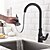 levne Kjøkkenkraner-Kitchen faucet - Single Handle One Hole Oil-rubbed Bronze Pull-out / ­Pull-down / Tall / ­High Arc Centerset Contemporary Kitchen Taps / Brass