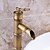 preiswerte Klassisch-Waschbecken Wasserhahn - Vorspülung / Regendusche / Verbreitete Antikes Kupfer Mittellage Einhand Ein LochBath Taps