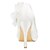 cheap Wedding Shoes-Women&#039;s Heels Platform Stiletto Heel Peep Toe Wedding Dress Party &amp; Evening Ruffles Appliques Stretch Satin Summer White / Ivory