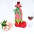 baratos Decorações de Natal-2pcs garrafa de vinho abrange conjuntos natal partido roupa de Papai Noel tampa para garrafas presente do xmas decoração ano novo vermelho