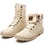 Недорогие Мужские ботинки-Для мужчин Ботинки Удобная обувь Модная обувь Осень Зима Полиуретан Повседневные Шнуровка На плоской подошве Черный Желтый Светло-серый