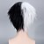 cheap Costume Wigs-monokuma cosplay black and white color short hairstyle halloween cosplay men wigs party fashion custome wigs Halloween