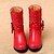 baratos Botas Infantis-Para Meninas Botas Conforto Botas de Neve Courino Antiderrapante Little Kids (4-7 anos) Big Kids (7 anos +) Casual Ao ar livre Caminhada Ziper Preto Vermelho Rosa claro Inverno / TR / EU36